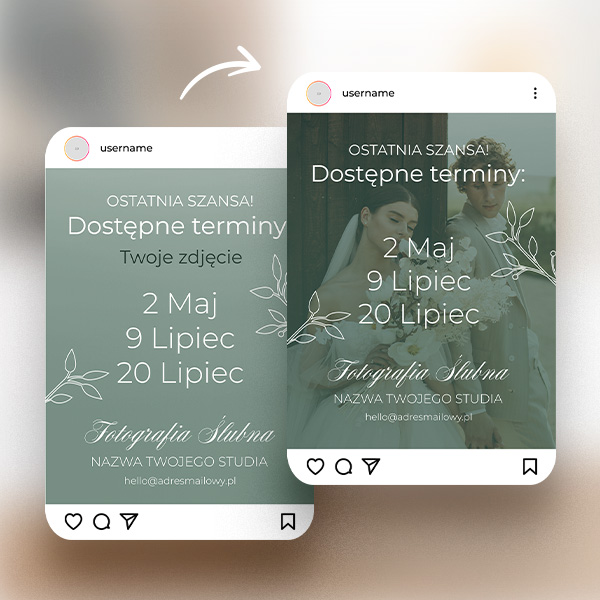 Instagram Szablony postów i relacji 