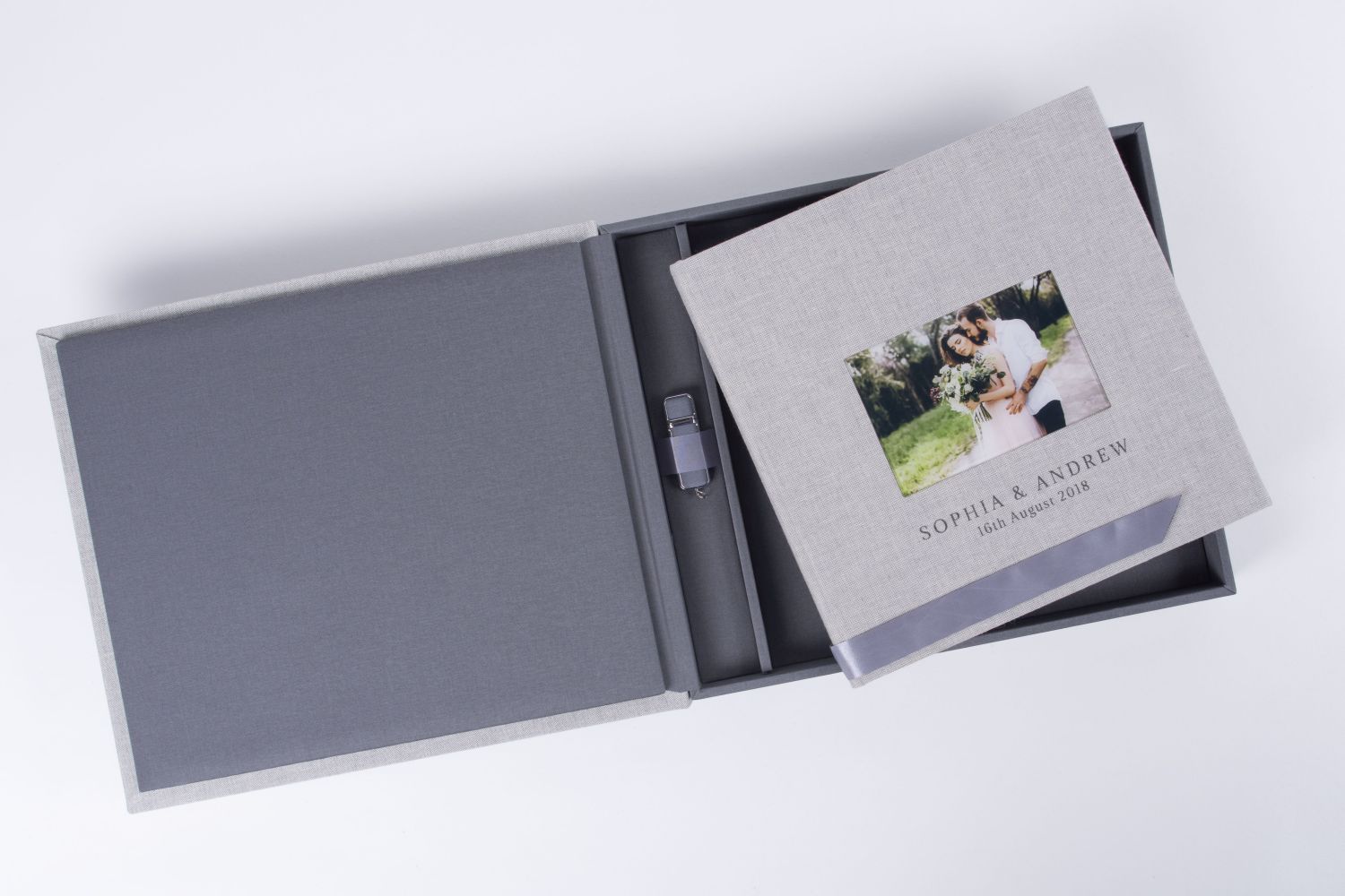 exclusive collection photo product grey professional photo lab photo albums and photo books personalise uvprint laser etch complete set with usb cut out window_